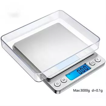Цифровые кухонные весы кухонные измерительные весы из нержавеющей стали точность ювелирные изделия электронные граммы золота балансировочный груз 3000 г