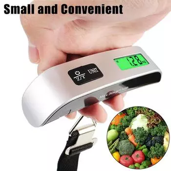 Digital LCD Display 50kg/110lb Mini Electronic Digital Scale Travel Luggage Weight Scale Weight Balance Tool Portable