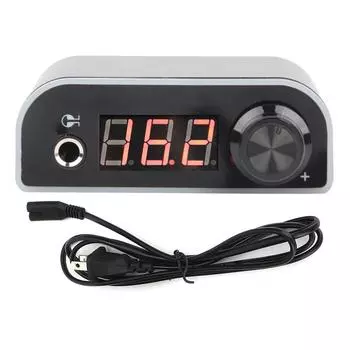 Digital Mini LCD Display Tattoo Power Supply Adjustable Voltage Tattoo Machine Accessory US Plug