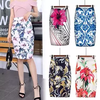 Digital Print Mid-Length Women s Skirt - Chic and Trendy XX Large