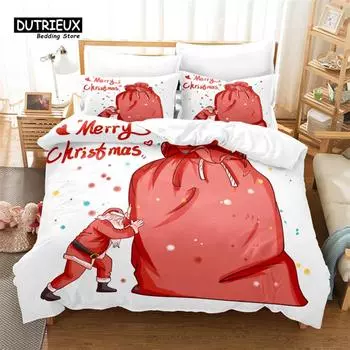Digital Printing Linen Bedding Set, Duvet Cover Set, 3D Bedding, Queen Size, Fashion Design, Christmas Gifts EU single(135x200cm)