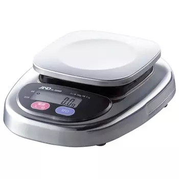 Digital Scale 300g Minimum Pan Silver A&D Dustproof/Waterproof HL-300WP Weighing capacity display 0.1g size 128(W)128(D)mm