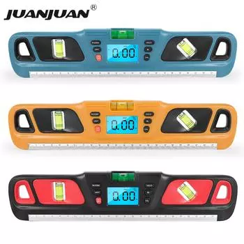 Цифровой спиртовой уровень инклинометр горизонтальная шкала линейка 360 градусов углоискатель пузырьковый электрический уровень транспортир измерительный инструмент красный