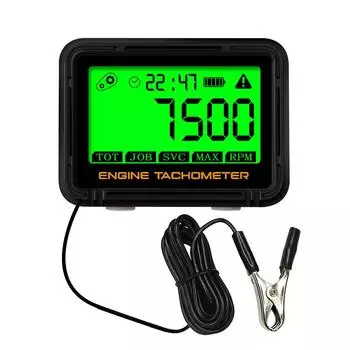 Digital Tachometer Hour Meter LCD Waterproof Universal Motorcycle ATV Snowmobile Boat RPM Gauge Tach Hour meter