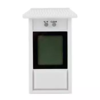 Digital Thermometer Display Max Min Greenhouse Garden Indoor/Outdoor Wall Room Waterproof Wall-Mounted белый