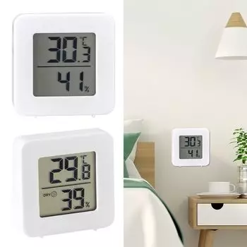 Digital Thermometer Hygrometer LCD High Accuracy Mini Household золотой