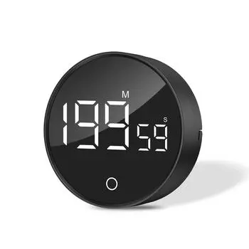 Digital Timers Magnetic Countdown Timer LED Display Kitchen Cooking Timer Battery Powered Timer for Baking Studying Teaching чёрный