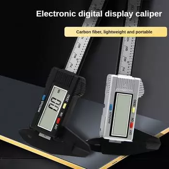 Цифровой штангенциркуль 0-150 мм линейка электронный микрометр глубиномер инструмент калибр 6 дюймов чёрный