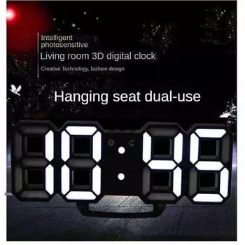 Digital Wall Clock Electronic Alarm Clock Modern Home Decoration Indoor Led Table Electronics Bedside Clocks Decor Garden