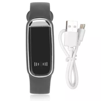 Digital Watch LED Screen 1224 Hour Rechargeable Stylish Electronic Wrist Watch for Men WomenBlack чёрный