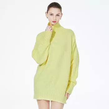 DignBio женский свитер, пуловер на весну и лето 2024, базовая водолазка, джемпер большого размера, вязаные свитера для отдыха для женщин