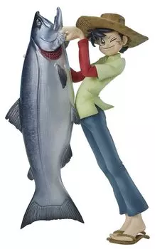 DIGSTA Tsurikichi Sanpei Sanpei Sanpei vs King Salmon Высота 135 мм Готовая фигурка из окрашенного ПВХ, приблизительная. Немасштабируемый