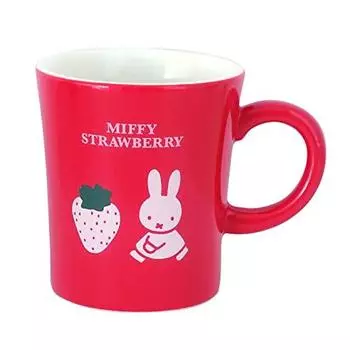 Дик Бруна 404161 Кружка Miffy, прибл.. 9,1 жидких унций (270 мл), Клубнично-красный, произведен в Японии