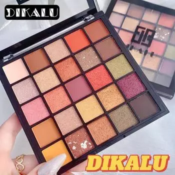 Dikalu 25 цветов тени для век стойкие блестящие блестки жемчужно-матовые земные цвета косметика для макияжа