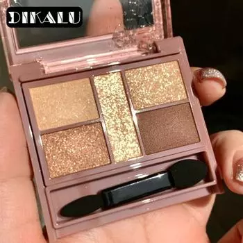 Dikalu Matte 5-цветная пластина для теней для век портативная, цвет земли