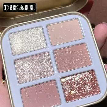 Dikalu Шестицветные тени для век Flashed Small Gold Box Тарелка для теней для век
