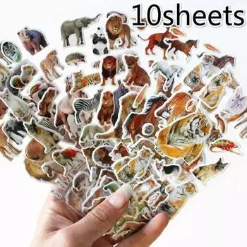 Дикая природа Дикие животные Скрапбукинг Пузыристые наклейки 10 листов/набор 10 pcs