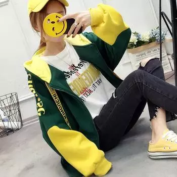 Дикий большой размер, теплый топ с капюшоном и длинными рукавами, осенне-зимний свитер, хлопковая женская толстовка L