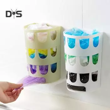 Дикий колокольчик пластиковый настенный держатель для дома, ванной комнаты, кухни, ящик для хранения мусора, контейнер для мусора серый/синий