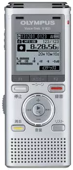 Диктофон OLYMPUS IC VoiceTrek 2 ГБ MicroSD совместимый SLV Silver MP3/WMA V-821