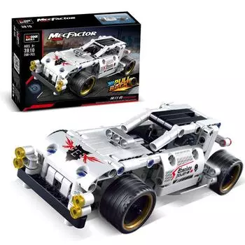 Diku 3801-23 Назад Сборка автомобиля Спортивная гоночная модель для мальчиков Организация Обучение Подарочные строительные блоки Игрушки синий/чёрный