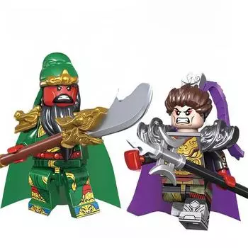 Diku Three Kingdoms Villain Building Blocks - Guan Yu & Lu Bu Обучающая головоломка для детей Sun Shangxiang (Diku 20318)