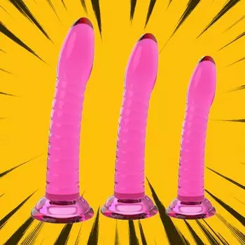 Dildo Beginner Thin Anal Plug TPE Anal Dildo with Suction Cup Transparent Dildo for Women Beginners Anal Beads Spiral Structure Soft Dildo Men