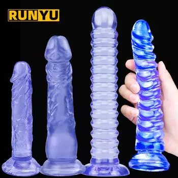 Дилдо Игрушки для взрослых Эротический Мягкий Сильный Присоска Дилдо Анальная Пробка Реалистичный Пенис Секс Игрушки для Женщин S