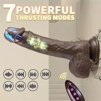 Дилдо Вибратор Электрический Нагрев Большой Огромный Пенис Точка G Секс-Игрушки для Женщин USB Перезаряжаемый Беспроводной Толкающий Дилдо
