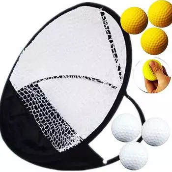 dilib Сетка для гольфа в помещении Тренировочная сетка для гольфа Складная компактная сетка для дома (6 включительно, 52)