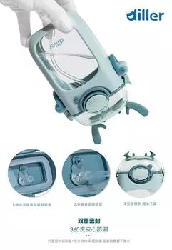 Diller T4014 400 ML Pipetli Matara Turkuaz