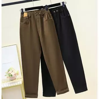 DIMANAF 2023 Большие размеры летние длинные брюки женские эластичные свободные винтажные однотонные хлопковые свободные шаровары повседневные женские базовые брюки брюки