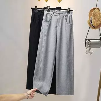DIMANAF 2023 Большие размеры женские осенние большие размеры с высокой талией широкие брюки для женщин повседневные брюки осень 5XL