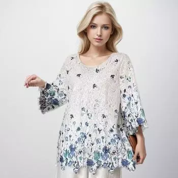 DIMANAF 2023, летние футболки больших размеров, кружевная блузка, повседневная рубашка, женская одежда с принтом, белая свободная футболка с длинными рукавами