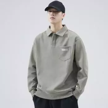 DIMANAF 2023 Новая мужская футболка больших размеров с длинными рукавами, свободные повседневные толстовки и свитшоты с принтом, простой базовый дизайн, осенние топы с круглым вырезом, пуловер