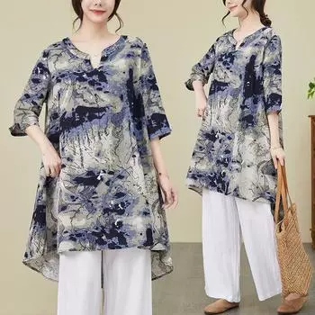 DIMANAF 2023 Женская блузка больших размеров Винтажный дизайн Показать тонкую футболку Повседневные топы Свободные летние футболки с коротким рукавом Жидкостные системы Элегантные женские топы