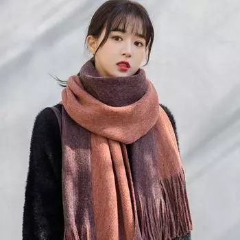 DIMANAF 2023, женская осенняя шаль больших размеров, стильная богемная вязаная длинная винтажная клетчатая шаль в стиле ретро, стильная нерегулярная шаль 12