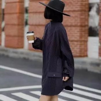 DIMANAF 2023, зимние свитера больших размеров, женские лоскутные ватные пуловеры из двух предметов, водолазка, вязаный клетчатый свободный свитер One Size