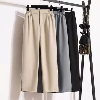 DIMANAF 2024 Большие размеры летние брюки шаровары женские базовые брюки свободные женские повседневные брюки 4XL