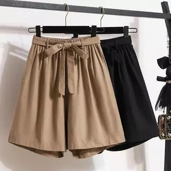 DIMANAF 2024 Большие размеры летние брюки женские льняные эластичные талии мягкие свободные повседневные базовые женские капри брюки