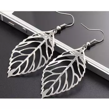 DIMANAF 2024 Four Seasons Ретро Универсальный Этнический Стиль Простой Художественный Подвеска в виде Листа Регулируемая Мода Одежда Аксессуары И Подвески серебряный