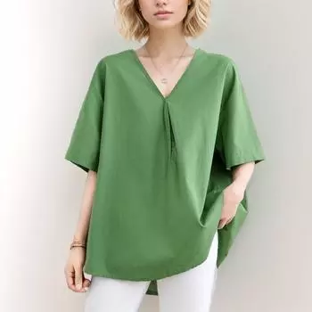Dimanaf 2024 футболка больших размеров, повседневная рубашка, женские летние свободные топы с короткими рукавами, однотонные рубашки с v-образным вырезом
