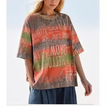 DIMANAF 2024 футболка больших размеров женские топы свободные хлопковые летние футболки с короткими рукавами и круглым вырезом 4XL