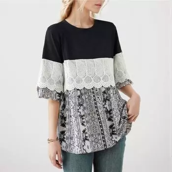 Dimanaf 2024 Хлопковая футболка, блузка, повседневная рубашка, женская одежда с принтом, белая свободная футболка с короткими рукавами