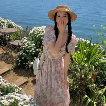 DIMANAF 2024, летнее платье-футболка больших размеров, женское хлопковое свободное платье, пляжное повседневное женское элегантное новое платье с цветочным принтом