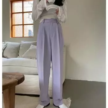 DIMANAF 2024 летние большие размеры, новые плиссированные свободные широкие брюки с высокой талией, длинные длинные брюки, женские винтажные однотонные хлопковые брюки с эластичной резинкой на талии
