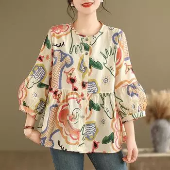 DIMANAF 2024, летние женские футболки больших размеров, летние рубашки с принтом листьев, женские топы с цветочным принтом, свободные повседневные футболки