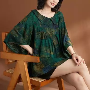 DIMANAF 2024 летние женские футболки больших размеров с принтом, льняные топы с короткими рукавами, футболки, свободная повседневная рубашка