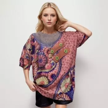 DIMANAF 2024 Летние женские футболки Летние стильные рубашки с цветочным принтом со стразами Элегантные женские топы Футболки Свободные повседневные белые синие 07