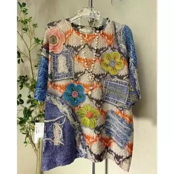 DIMANAF 2024 летние женские футболки летние стильные рубашки с принтом стразы красочные цветочные элегантные топы футболки свободные повседневные